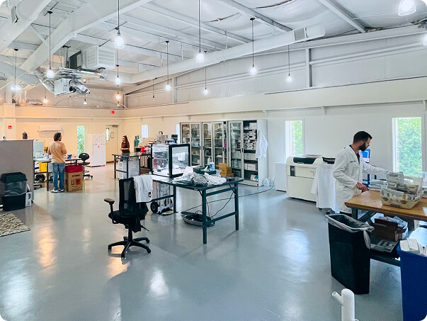 Hormone Lab of Scientists Working on Hormone Test Kit Lab Results