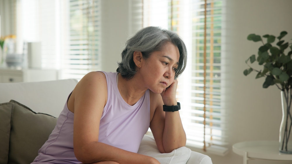 senior woman experiencing hormonal changes due to menopause